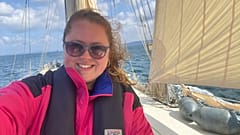 Marthe de Ferrer aboard the Snark 