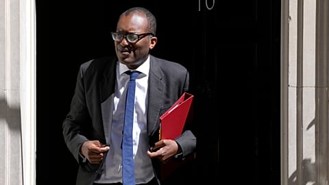 Kwasi Kwarteng leaving 10 Downing Street