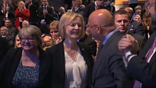 Liz Truss arrives at the Tory Party Conference on Monday 