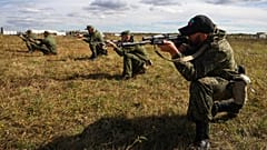 Russische Rekruten beim Training