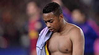 Robinho no final de um jogo pelo AC Milan, em 2013
