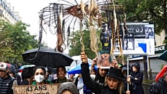 Protesta en Francia contra la represión en Irán