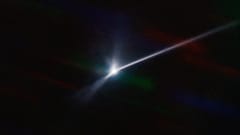 The vast plume of dust and debris blasted from the surface of the asteroid Dimorphos by NASA’s DART spacecraft