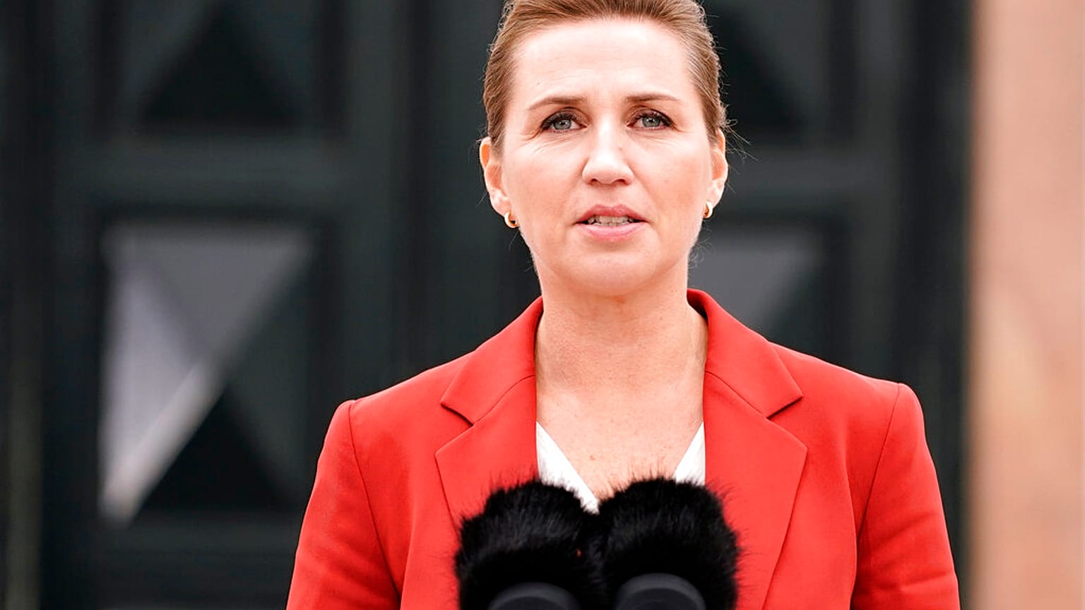 Mette Frederiksen durante su comparecencia para anunciar las elecciones anticipadas. 