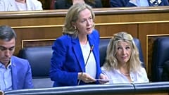 La vicepresidenta primera y ministra de Economía, Nadia Calviño subrayó al diputado de VOX Iván Espinosa de los Monteros la amplitud de las ayudas