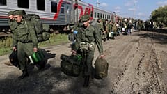 Eingezogene russische Soldaten
