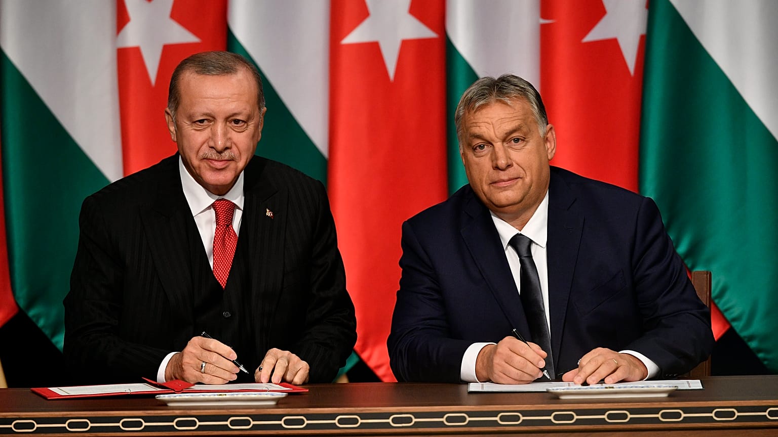 A török elnök és a magyar kormányfő Budapesti találkozóján 2019 novemberében