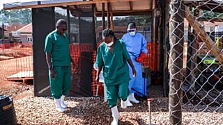 Uganda'da Mubende Bölge Sevk Hastanesi'nin Ebola izolasyon bölümü