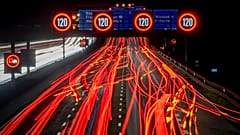 Eine Autobahn bei Frankfurt an diesem Donnerstag, 06.10.2022