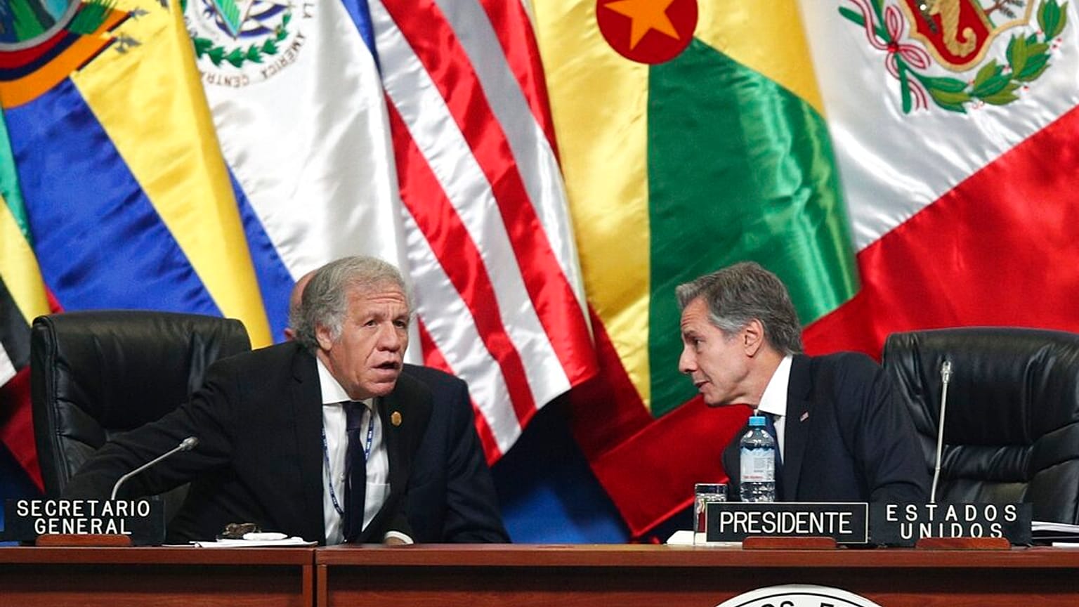 Luis Almagro, secretario General de la OEA y Antony Blinken, secretario de Estado de EEUU