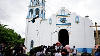 Funeral de una de las víctimas de la matanza en San Miguel de Totolapan, México 6/10/2022