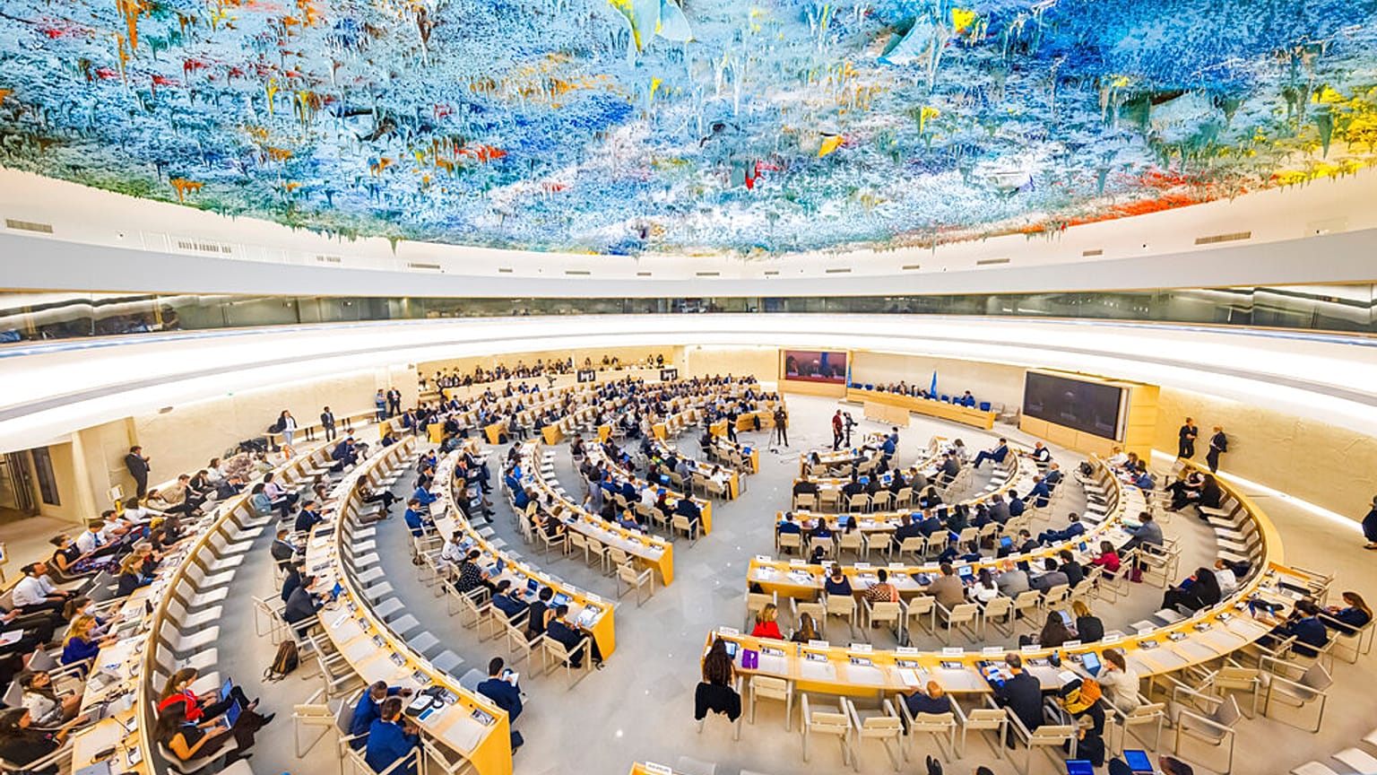  افتتاح الدورة الخمسين لمجلس حقوق الإنسان، في المقر الأوروبي للأمم المتحدة في جنيف، سويسرا، 13 يونيو 2022.
