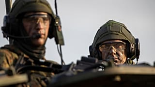 Soldiers of the German Bundeswehr 41st Mechanised Infantry Brigade take part in a military exercise some 130 kms (80 miles) west of Vilnius, Lithuania, 8 Oct. 2022. 