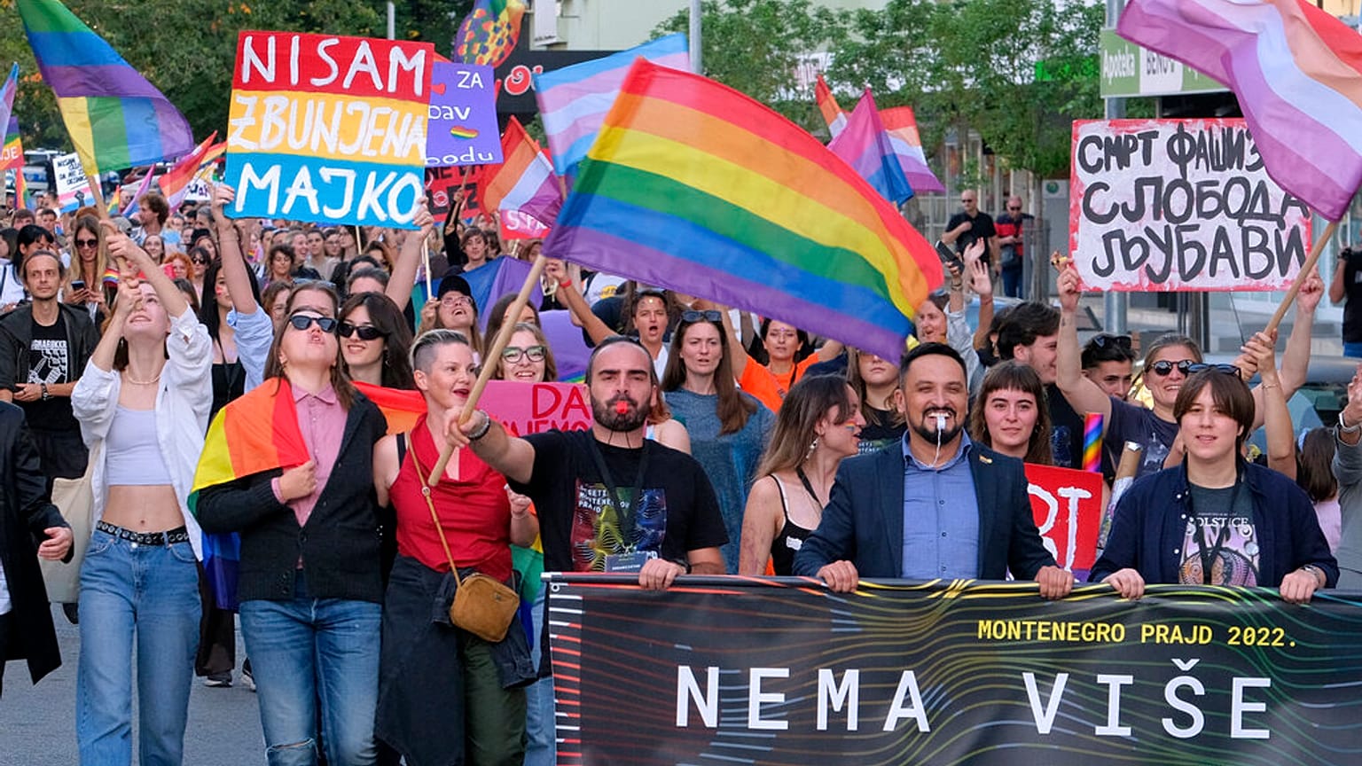 Pride Marsch in Podgorica in Montenegro
