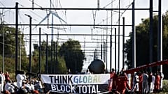 Blockade von TotalEnergies in Belgien - in Feluy unweit von Brüssel