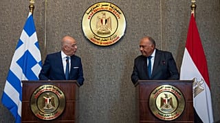 وزيرا خارجية مصر سامح شكري واليونان نيكوس ديندياس