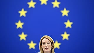 European Parliament President Roberta Metsola attends a debate on the Russian escalation in the war against Ukraine, October 05, 2022.