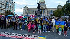 Anti-Russland-Demonstration in Prag am Montag 10.10.2022