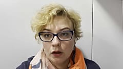 Nataliia Liubchenkova en Kiev, Ucrania, en un video grabado el 10 de octubre de 2022. 