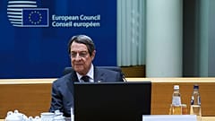 Präsident Nicos Anastasiades beim Gipeltreffen der EU-Staats- und Regierungschefs am 24. März 2022 Brüssel.