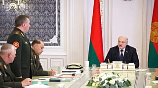 Le président bélarusse Alexandre Loukachenko, à Minsk, lundi 10 octobre 2022.