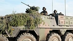 Német páncélozott harcjármű a litván hadsereggel közösen tartott hadgyakorlaton