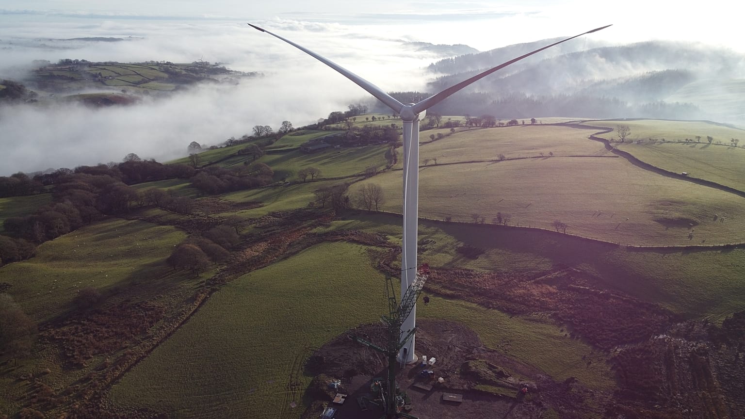 Ripple's first wind turbine in Graig Fatha, Wales