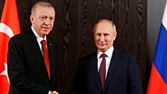 الرئيسان الروسي فلاديمير بوتين والتركي رجب طيب إردوغان خلال لقاء سابق 