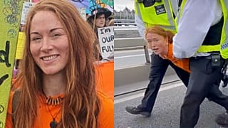 Lora Johnson was arrested while trying to glue herself to a bridge with Just Stop Oil. 