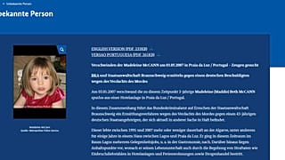 Zeugenaufruf des BKA und der Staatsanwaltschaft Braunschweig im Fall Maddie McCann