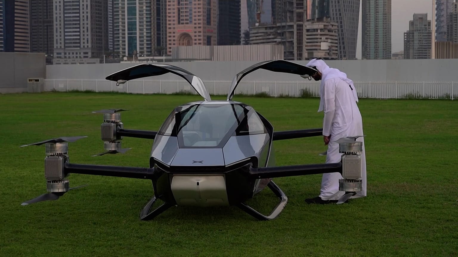Chinese firm tests a two-passenger electric flying taxi in Dubai