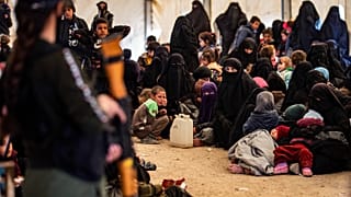 مخيم الهول في الحسكة بشمال شرق سوريا.