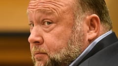 Infowars founder Alex Jones appears in court to testify during the Sandy Hook defamation damages trial at Connecticut Superior Court in Waterbury, Conn., 22 Sept 2022