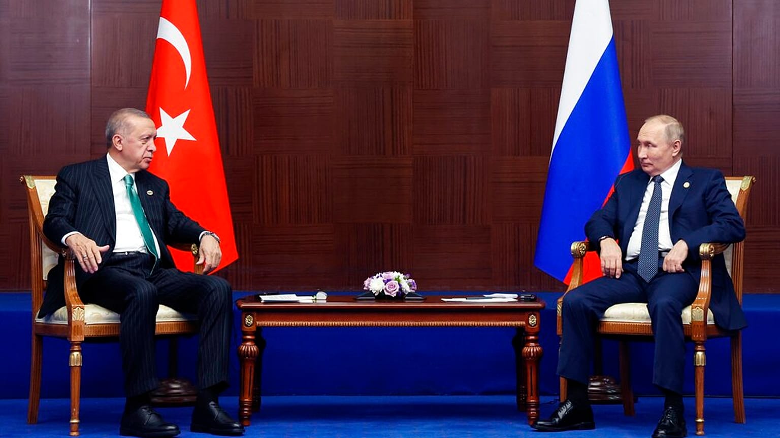 Il presidente turco Recep Tayyip Erdogan e il presidente russo Vladimir Putin