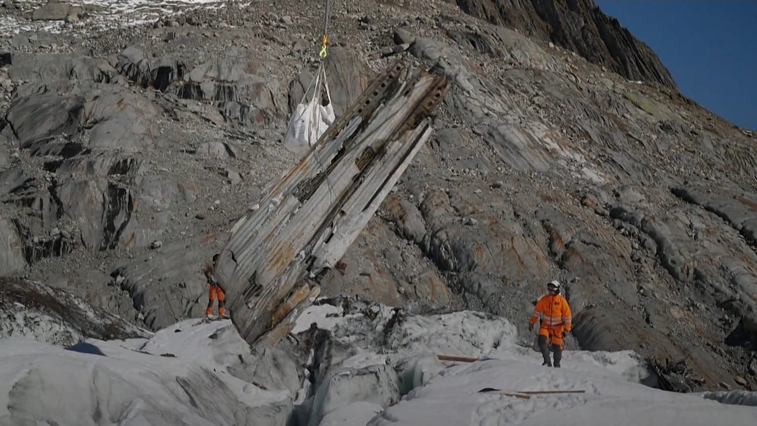 The US Dakota plane crashed in the Swiss Alps in 1946 during World War Two