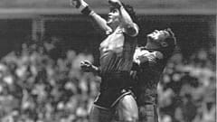 Die Szene, in der Maradona 1986 die "Hand Gottes" benutzte