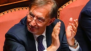 Iganozio la Russa von "Fratelli d'Italia" im Senat in Rom