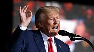 Donald Trump am 8. Oktober 2022 bei einer Rede in Minden, Nevada