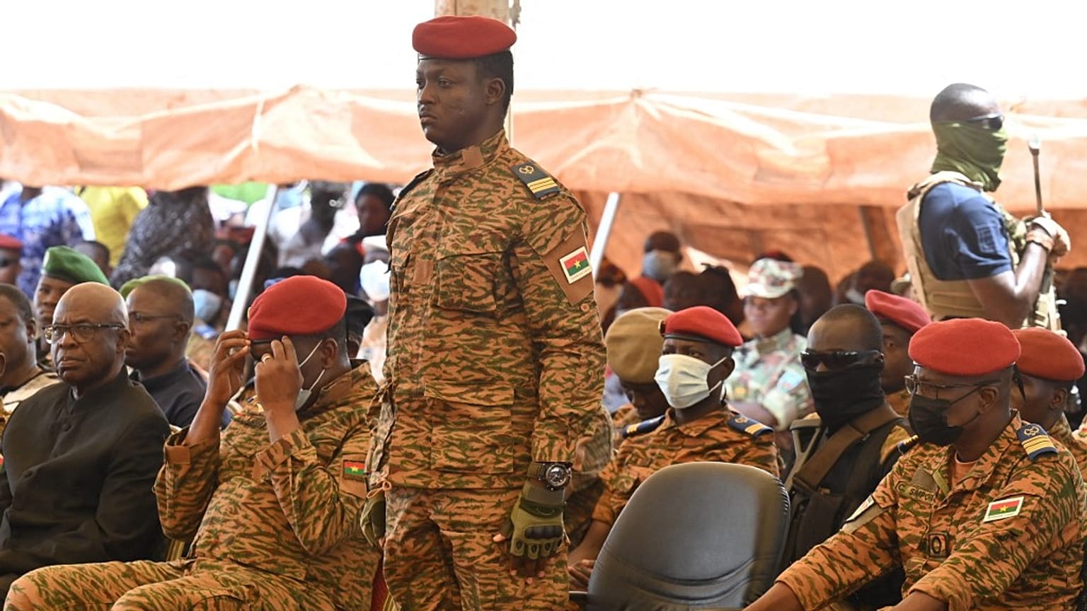 Le capitaine Ibrahim Traoré, chef de la junte au pouvoir au Burkina Faso - -Ouagadougou, le 08/10/2022