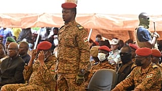 Le capitaine Ibrahim Traoré, chef de la junte au pouvoir au Burkina Faso - -Ouagadougou, le 08/10/2022