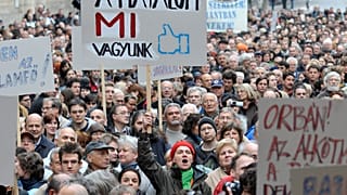 Manifestation à Budapest