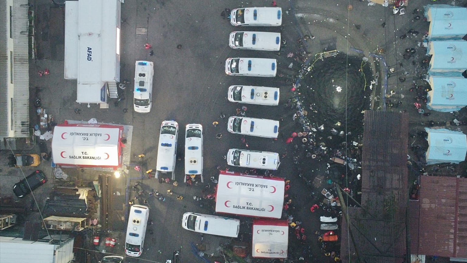 Maden ocağının havadan görüntüsü