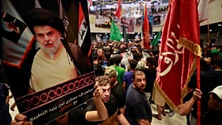 مناصرون للزعيم الشيعي مقتدى الصدر. 02/08/2022