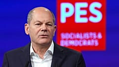 Olaf Scholz auf dem Kongress der europäischen Sozialdemokraten in Berlin