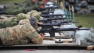 Lőgyakorlat egy orosz kiképzőbázison október elején / Képünk illusztráció