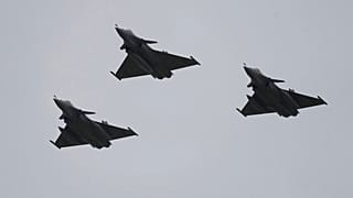 Rafale harci repülőgépek Görögországban egy NATO-hadgyakorlaton 2022. áprilisában
