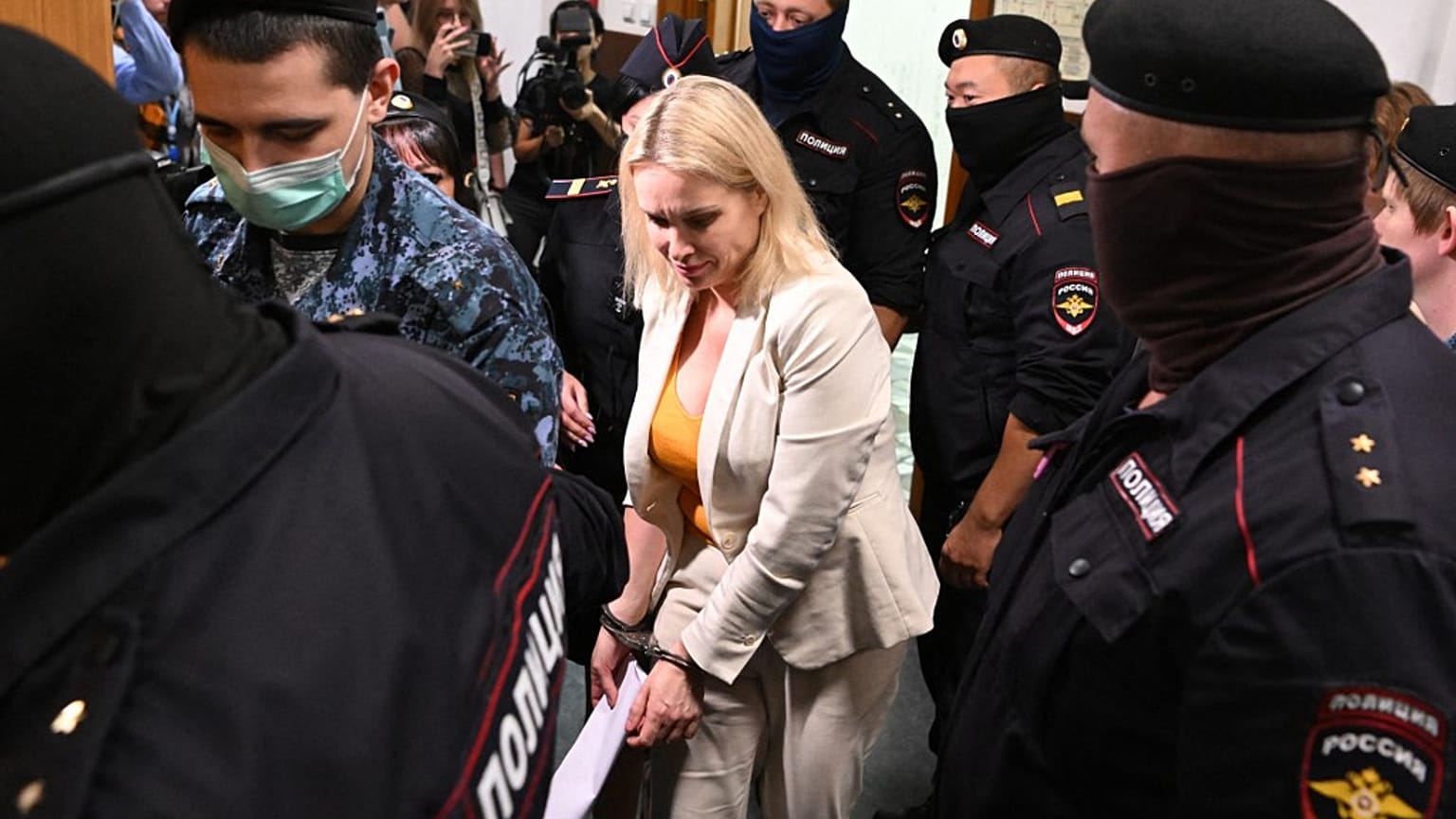 Marina Ovsyannikova em tribunal (arquivo)