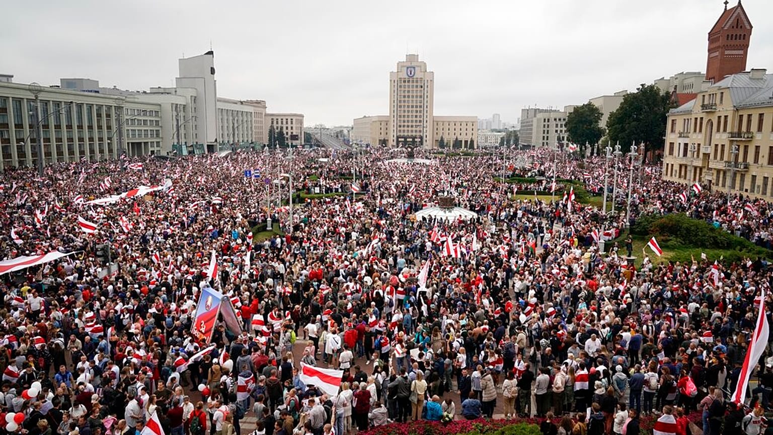 Le proteste di Minsk, agosto 2020. 