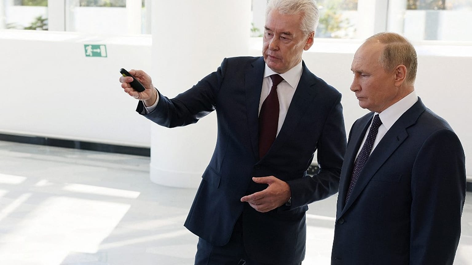 Мэр Москвы Сергей Собянин с президентом Владимиром Путиным (архив)