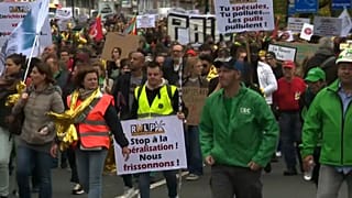 Акция протеста в Намюре